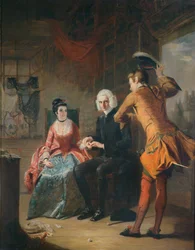 Scène dans la boutique parisienne de A Sentimental Journey, 1841